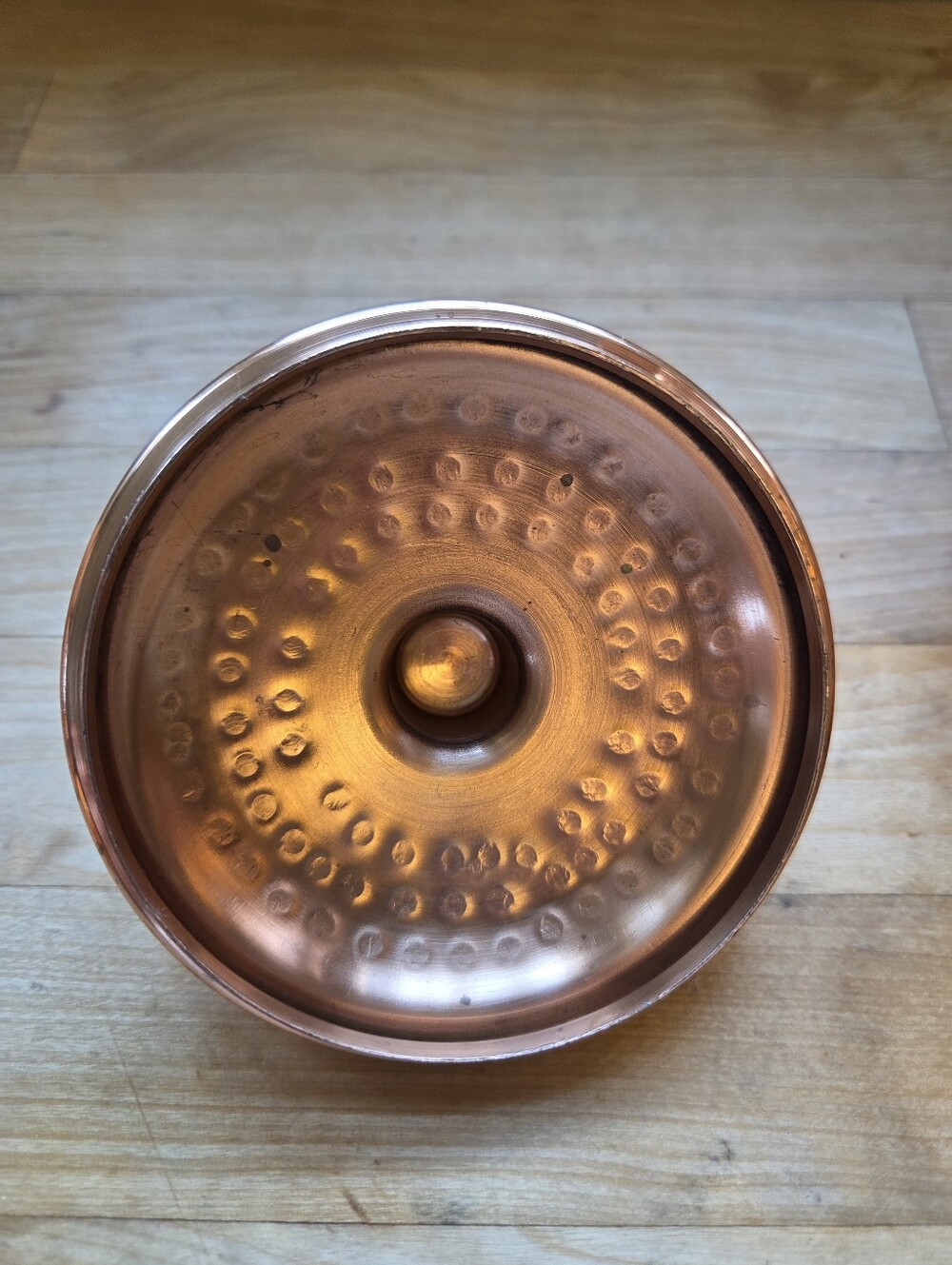 Copper Water Hammered Water Pitcher with Lid - Picture 6 of 9